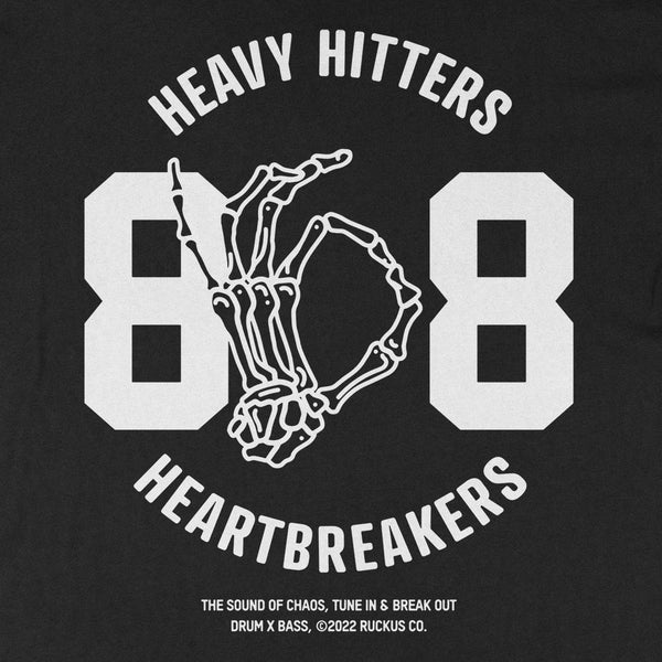 Ruckus Co. 808 DRUM X BASS HOODIE - HEAVY HITTERS HEARTBREAKERS