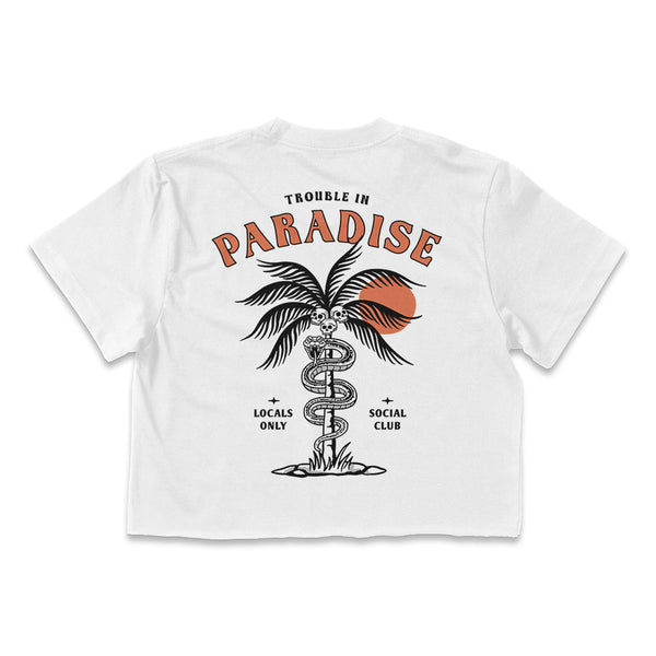 Ruckus Co. Trouble in Paradise Women's Cropped T-Shirt