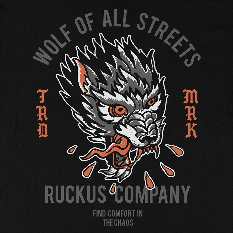 Wolf of All Streets Men's Hoodie Sweatshirt - Black